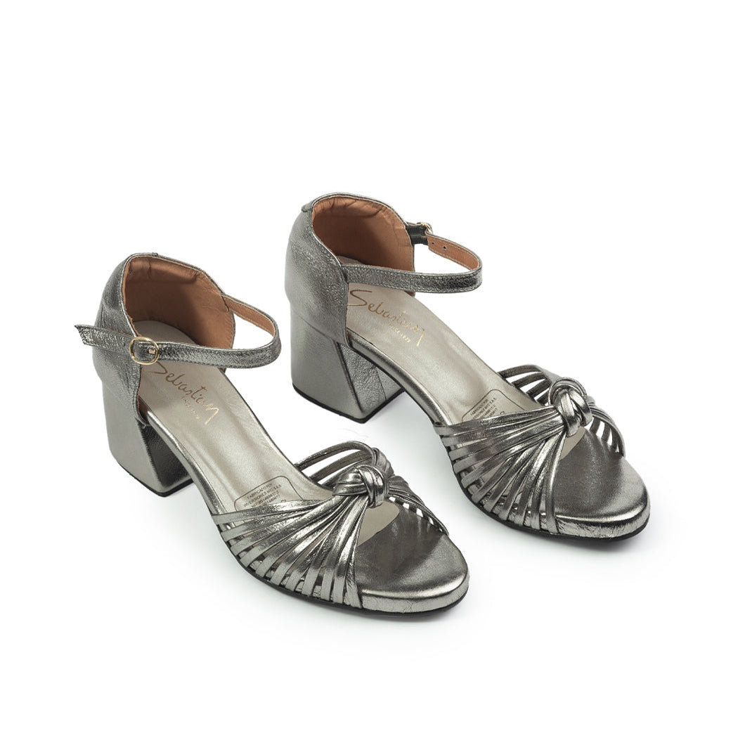 Sandalias tacon cuero mujer Daniela