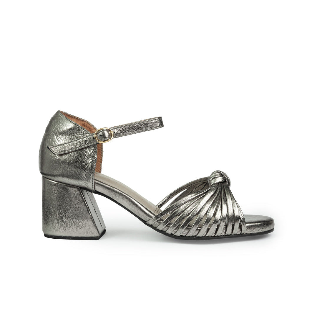 Sandalias tacon Daniela cuero mujer