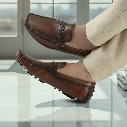 Confort Cuero Hombre Driver 911 coñac