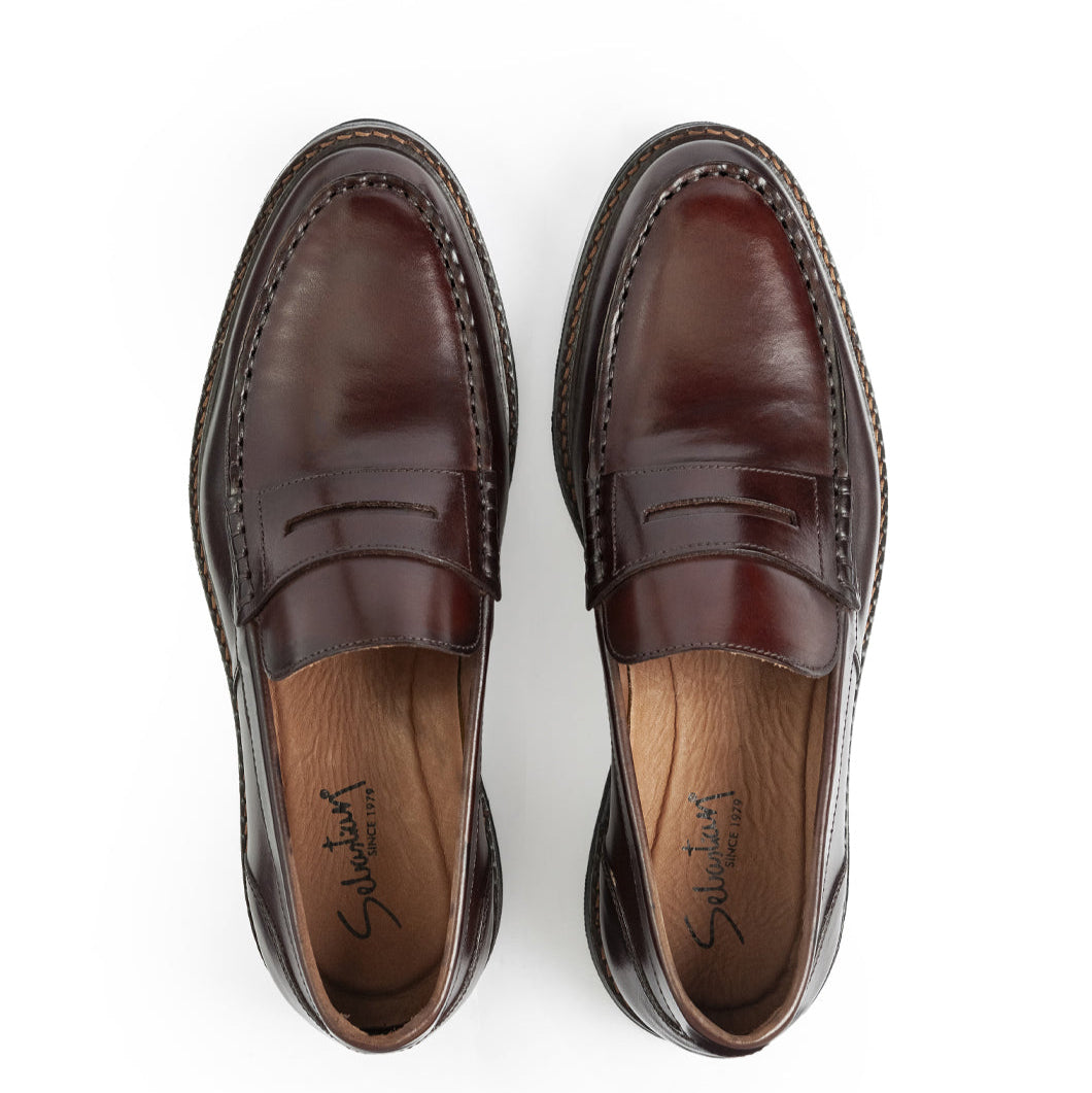 Casual Ejecutivo Bos OO4 En Cuero Natural