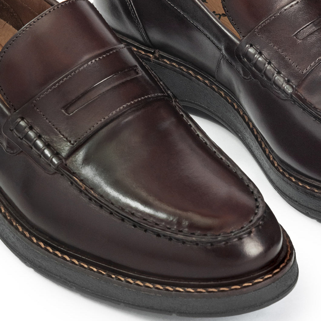 Casual Ejecutivo Bos OO4 En Cuero Natural