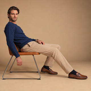 Mocasín 642 de cuero para hombre