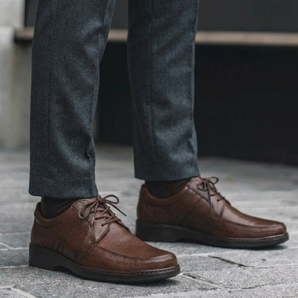 Confort 2112 En Cuero Hombre Cafe Excel