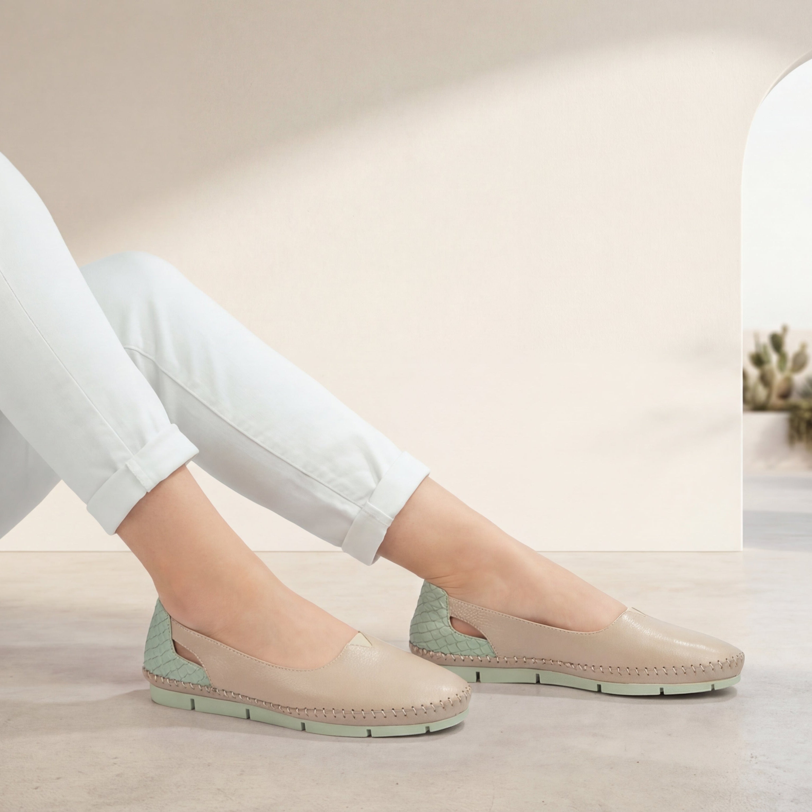 Mocasin 1034 de Cuero para Mujer