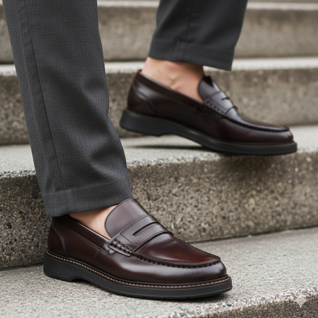 Casual Ejecutivo Bos OO4 En Cuero Natural