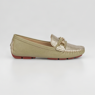 Vista lateral del mocasin driver con suela PVC Spanson de 2,5 cm