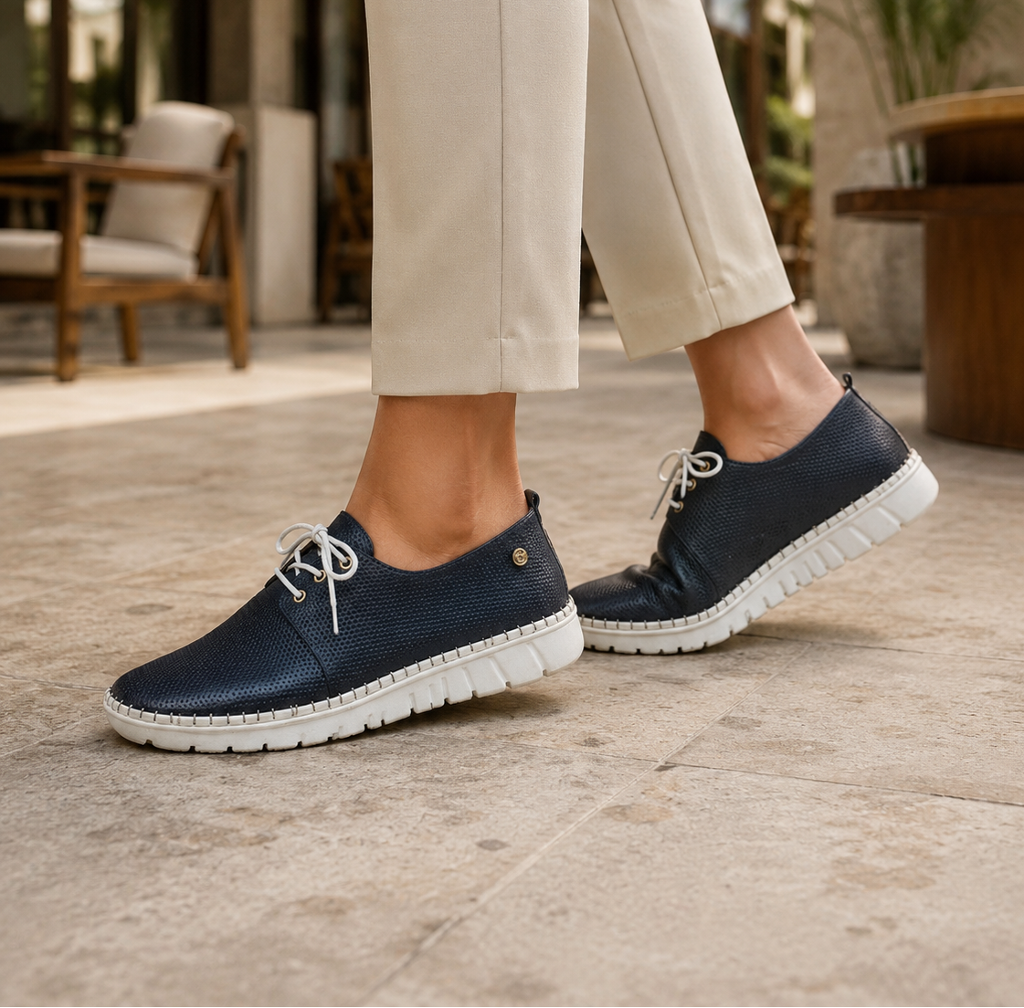 Deportivo Luz 13 de cuero para mujer