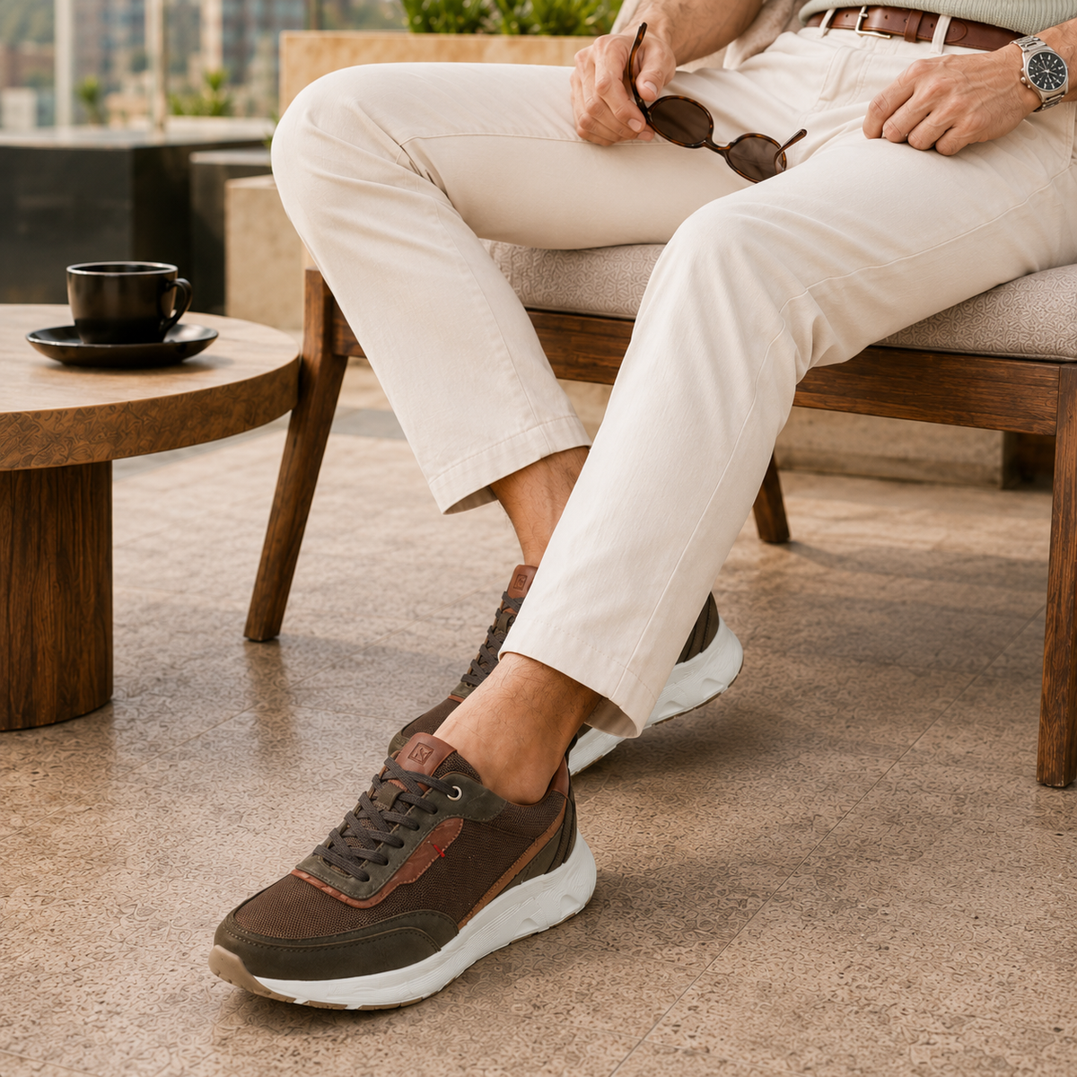 Deportivo 317 de cuero para hombre