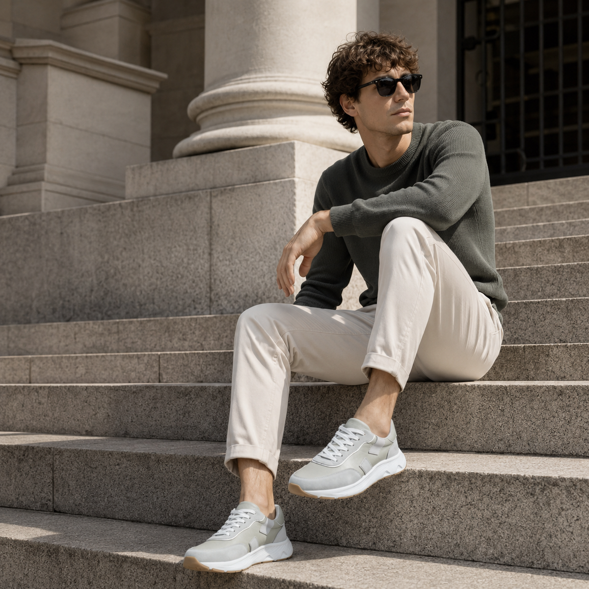 Deportivo Tenny 724 de cuero para hombre