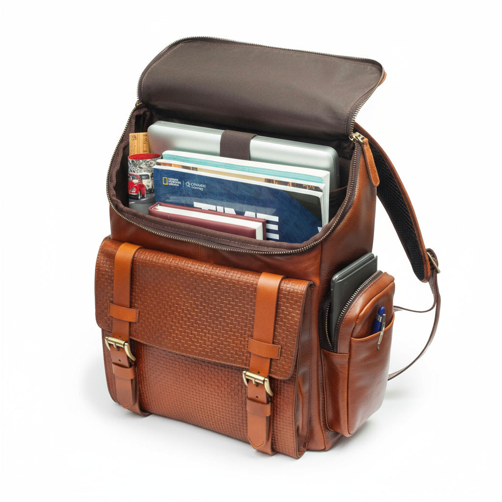 Morral en cuero Insignia