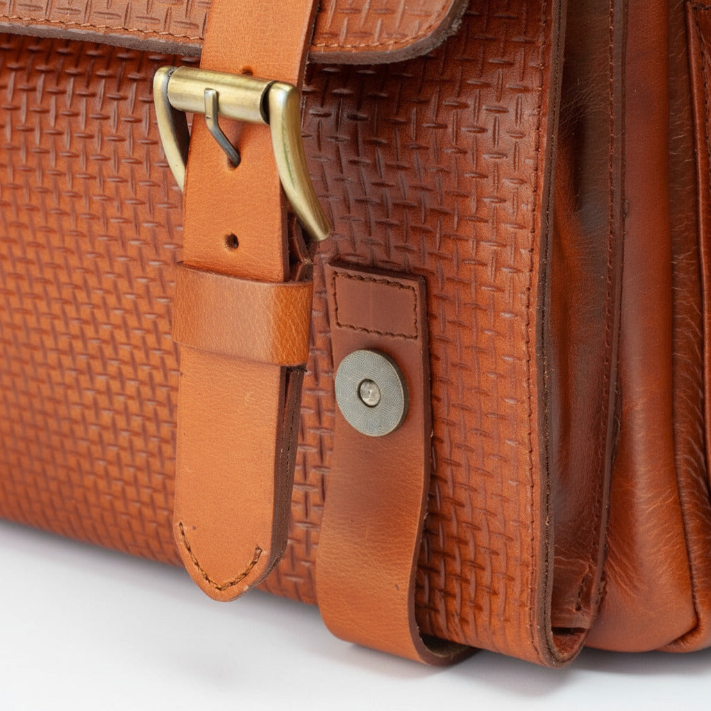 Morral en cuero Insignia
