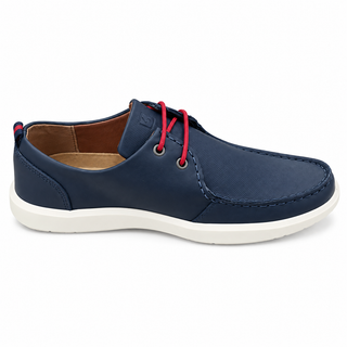 Zapato casual 916 azul de cuero para hombre