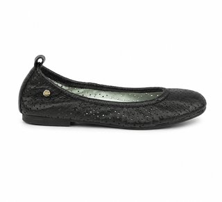 Baletas July de cuero para mujer color Negro, vista lateral