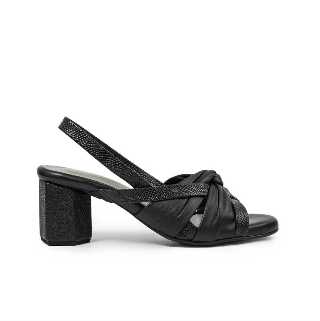Sandalias Tacon Lucia Cuero Mujer