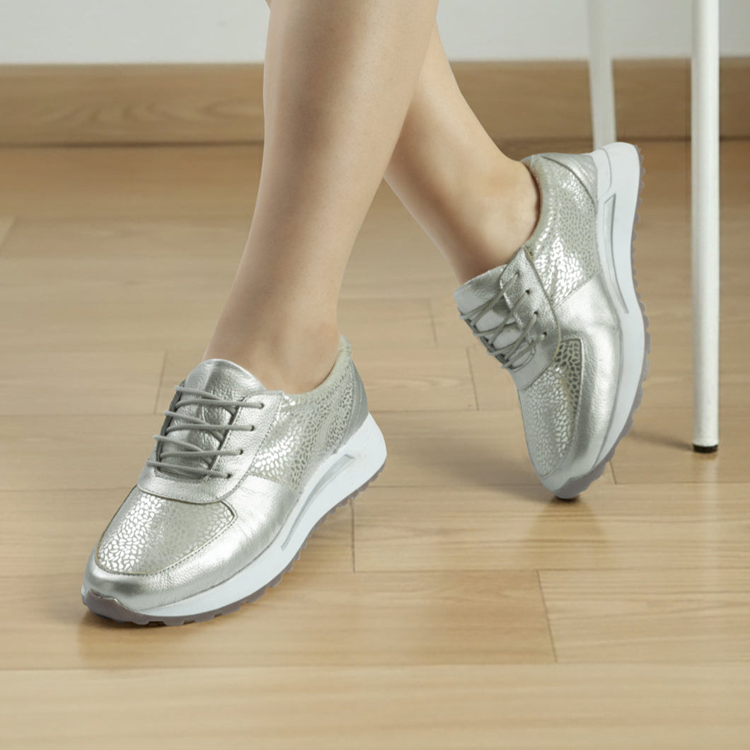 Deportivo Cuero Mujer Luisa plata x folia