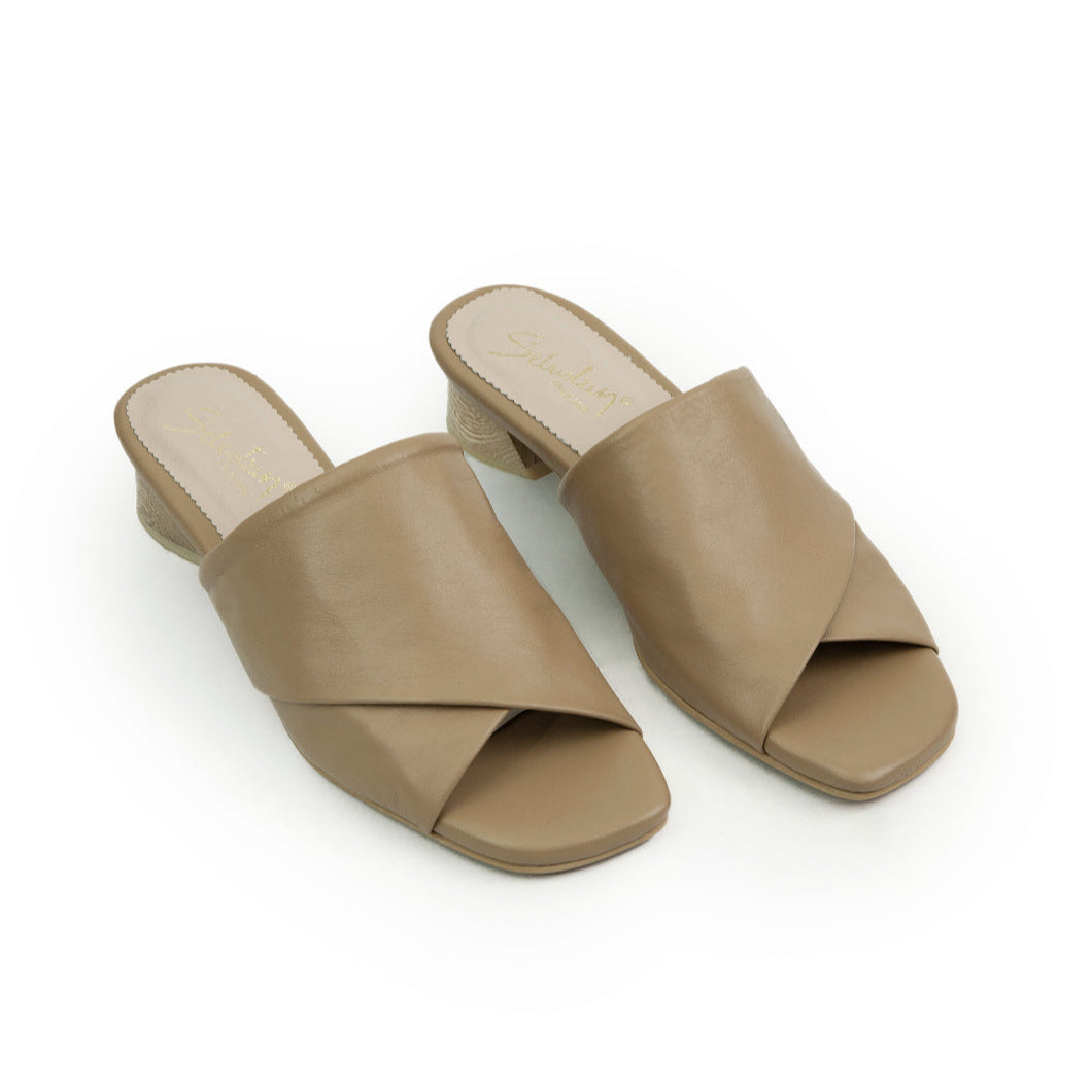 Sandalias tacon cuero mujer  MARIANA