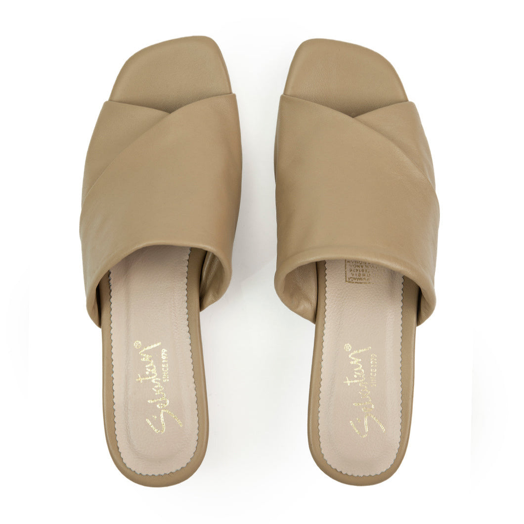 Sandalias Tacon Mariana Cuero Mujer