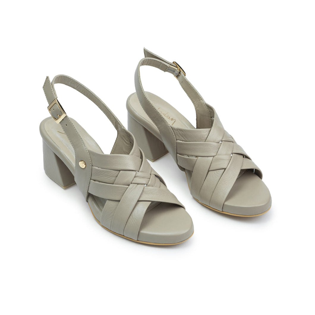 Sandalias tacon cuero mujer MARTINA
