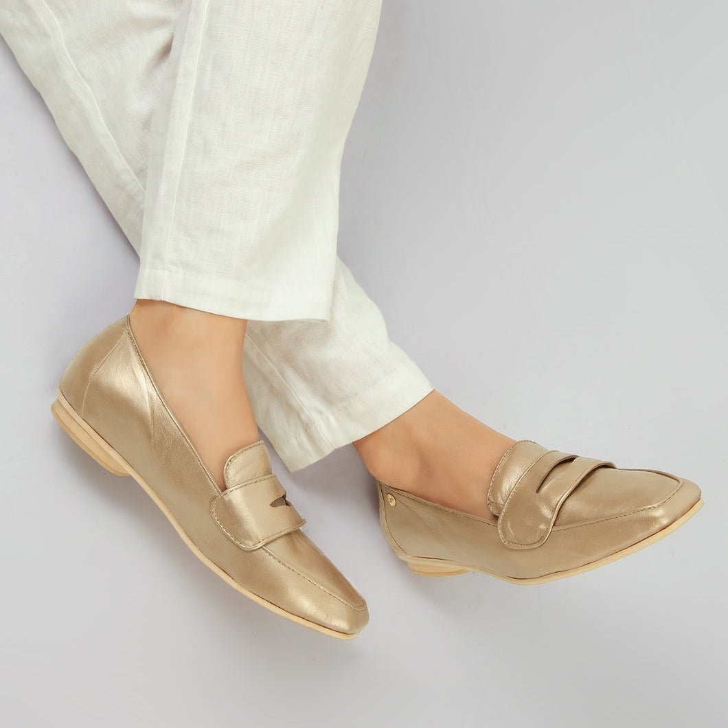 Mocasin Colibri en cuero para mujer