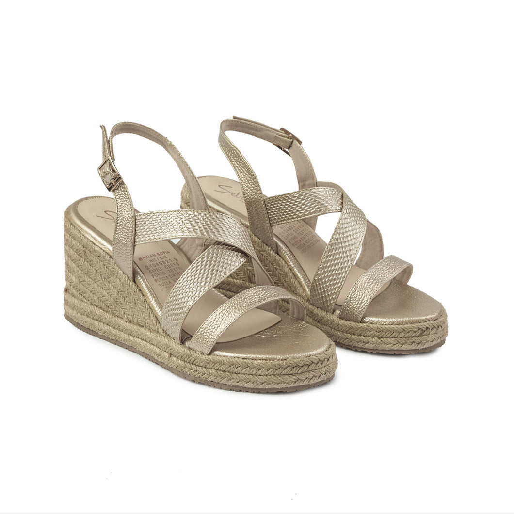 Sandalia Plataforma 9399 en cuero para mujer