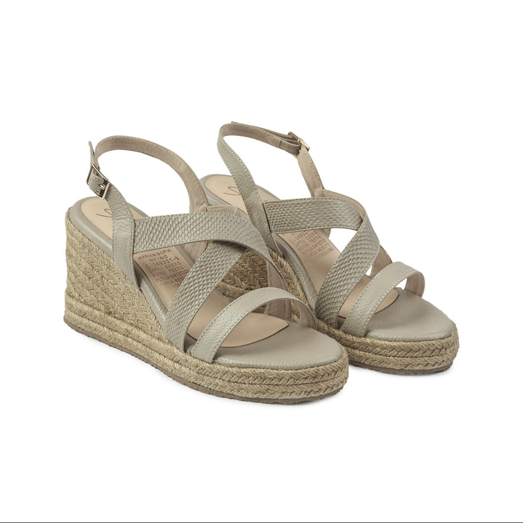 Sandalia Plataforma 9399 en cuero para mujer