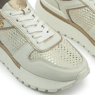 Deportivo Pretty de cuero para mujer color Talco Folia, vista de detalle