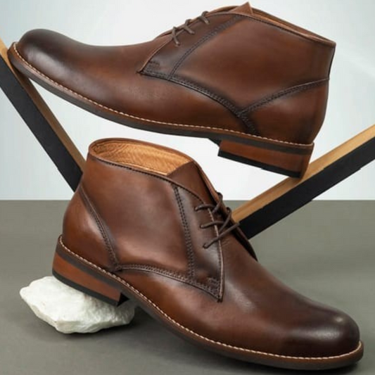 Botines Cuero Hombre Cogñac 6017