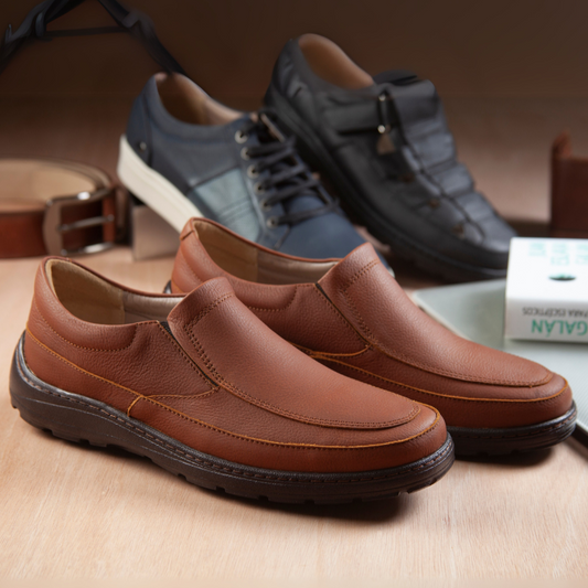 Confort Cuero Hombre Miel 2806