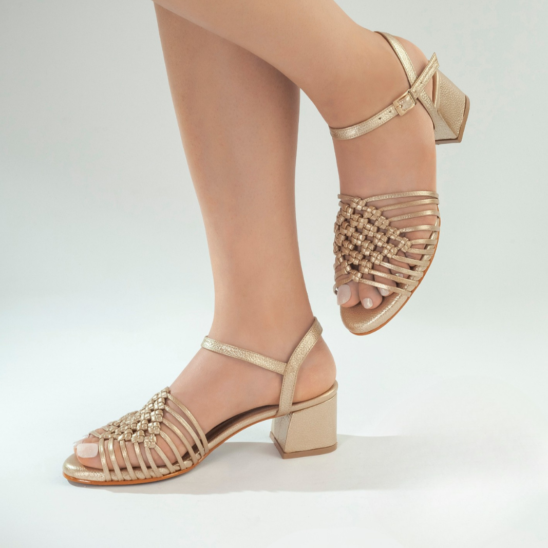 Sandalia Tacon 2811 En Cuero Mujer