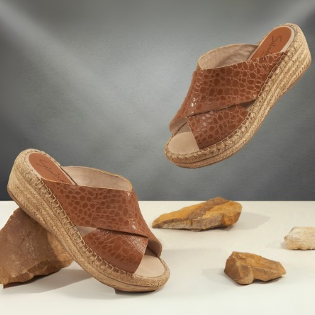 Sandalia Plataforma 4389 En Cuero Mujer