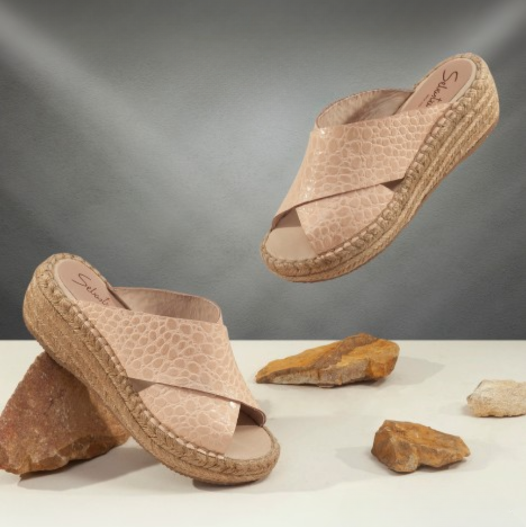 Sandalia Plataforma 4389 En Cuero Mujer