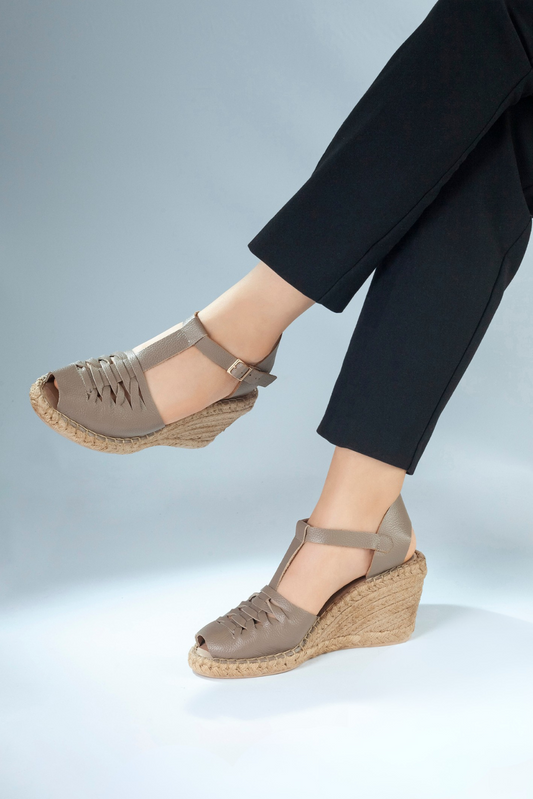 Plataforma Cuero Mujer  4555
