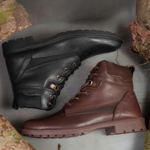 Botin 2003 En Cuero Hombre Negro