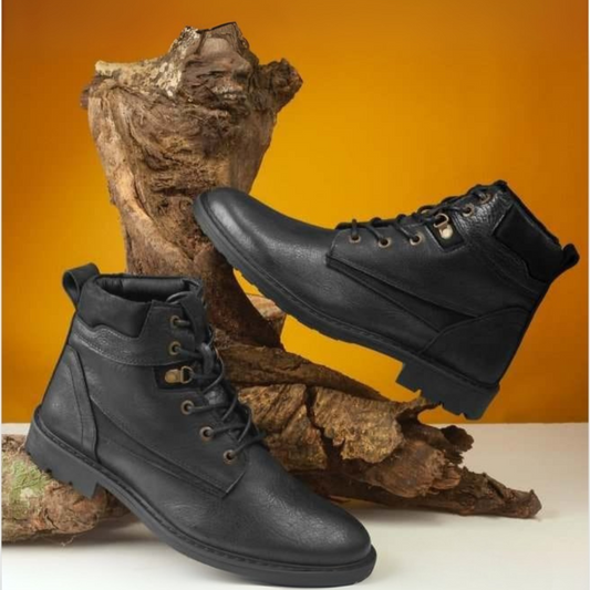 Botin Cuero Hombre Negro 2003