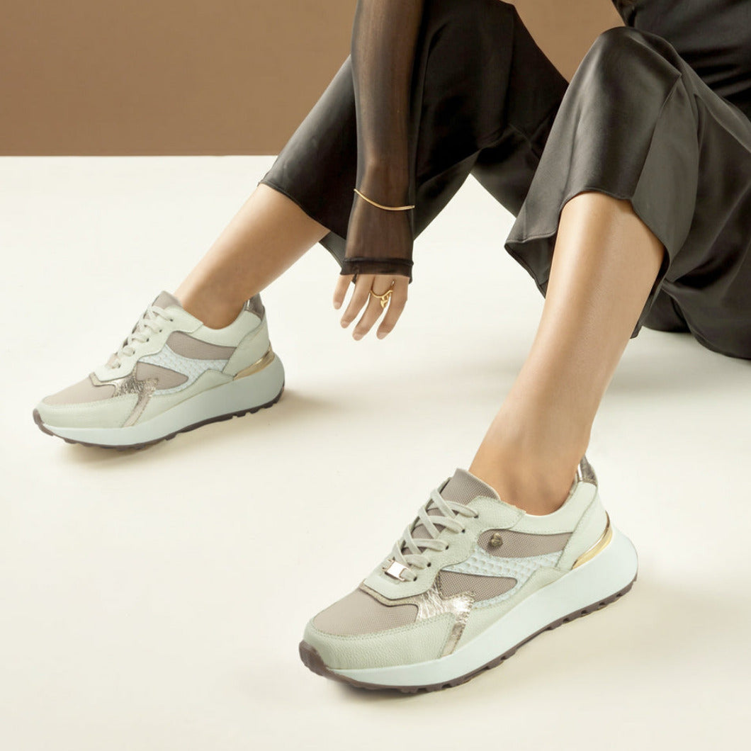 Deportivos 2503 en cuero para mujer