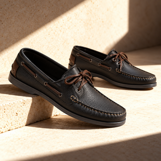 Zapato náutico 917 de cuero para hombre