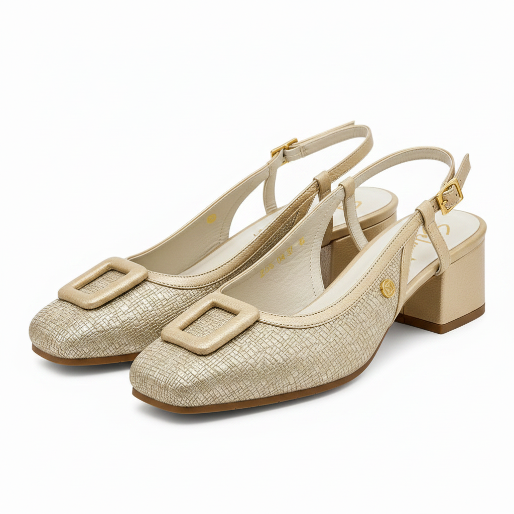 Angular - Zapatos Tacon 2555 Dorado