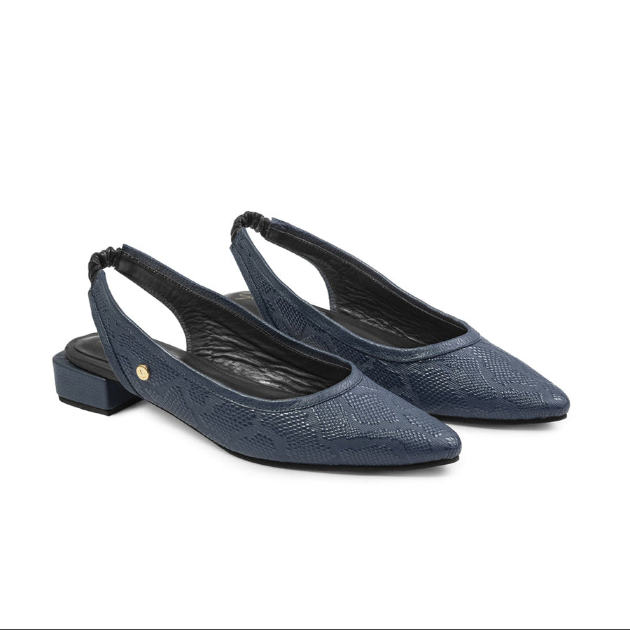 Baleta slingback Carlota 05 de cuero para mujer