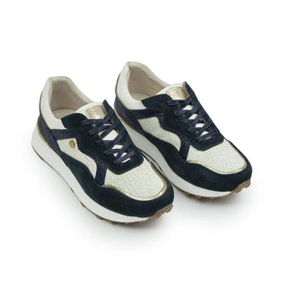 Deportivo 2510 para mujer color Azul Folia, vista angular del par – Sebastian & Salvatore