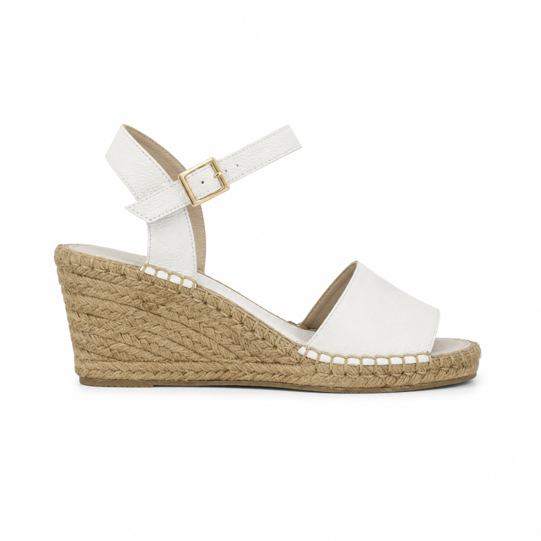 Sandalia Plataforma 4345 8.5 en cuero y yute