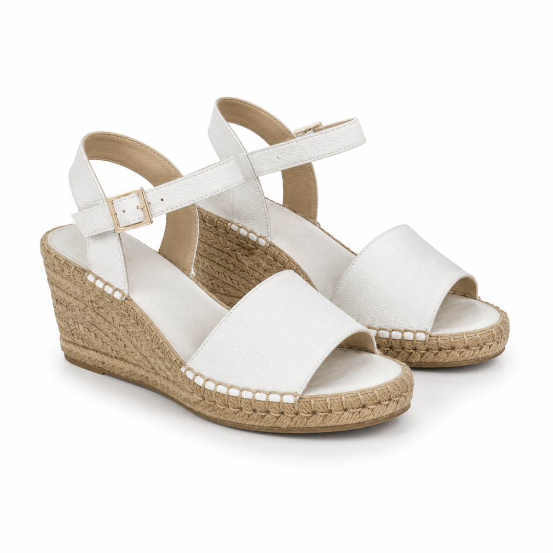 Sandalia Plataforma 4345 8.5 en cuero y yute