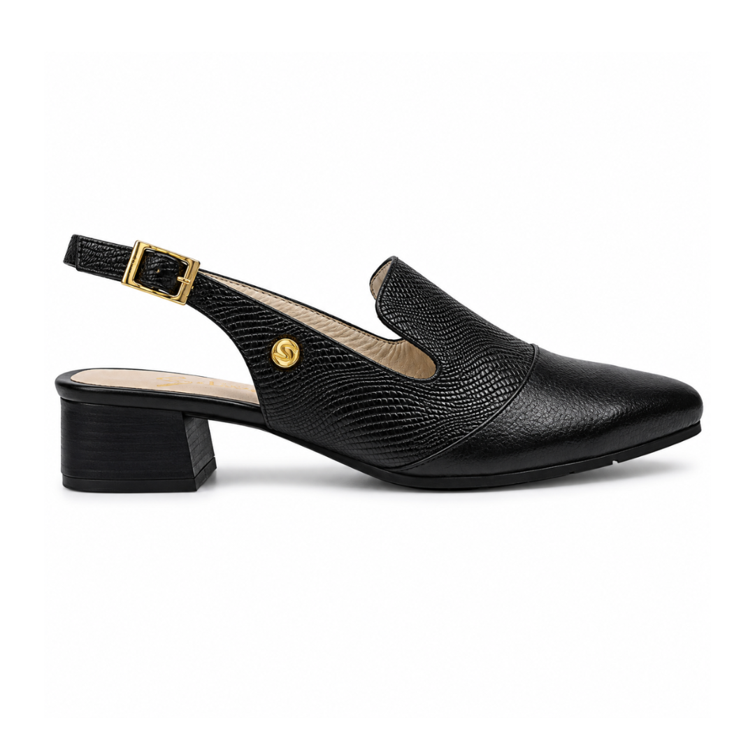 Zapatos de Tacon 10425 en cuero para mujer