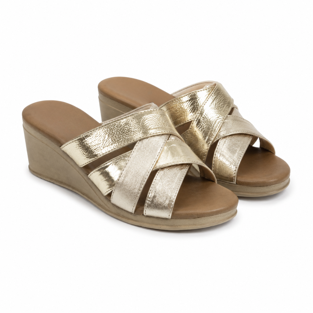 Sandalia Plataforma 1946 En Cuero Mujer