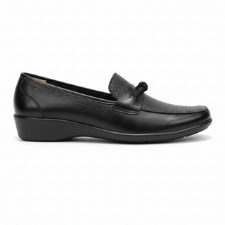 Mocasines 8115 de cuero para mujer color Negro, vista lateral