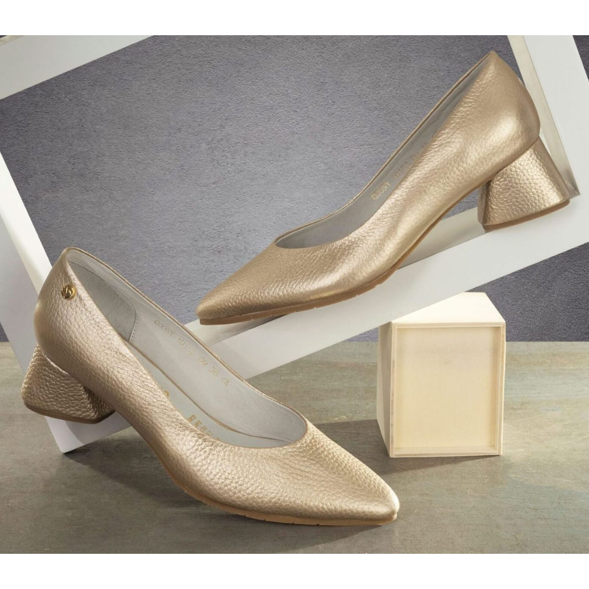 Zapatos de Tacón 10183 de cuero para mujer