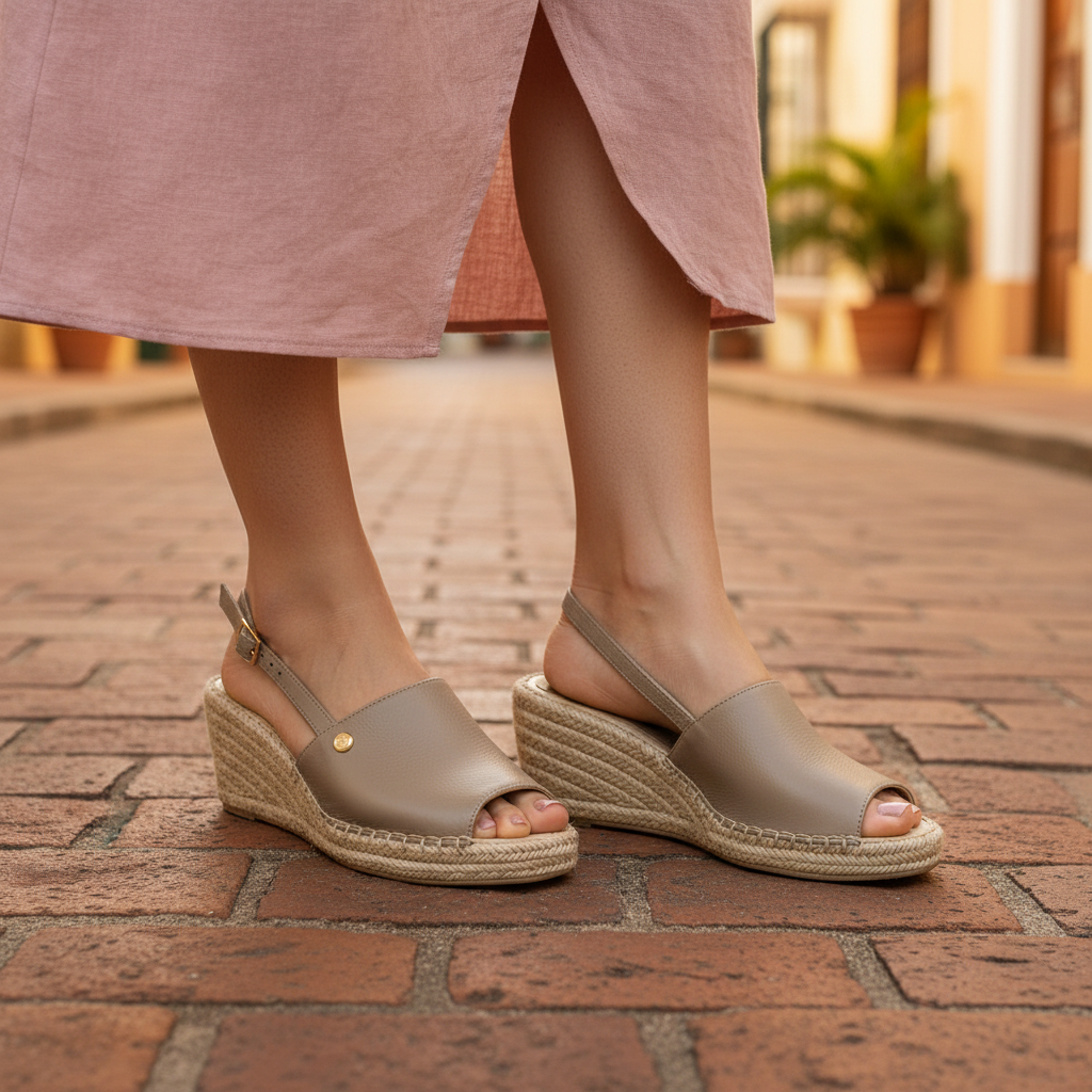 Sandalia 4488 almendra colonial calle falda blush