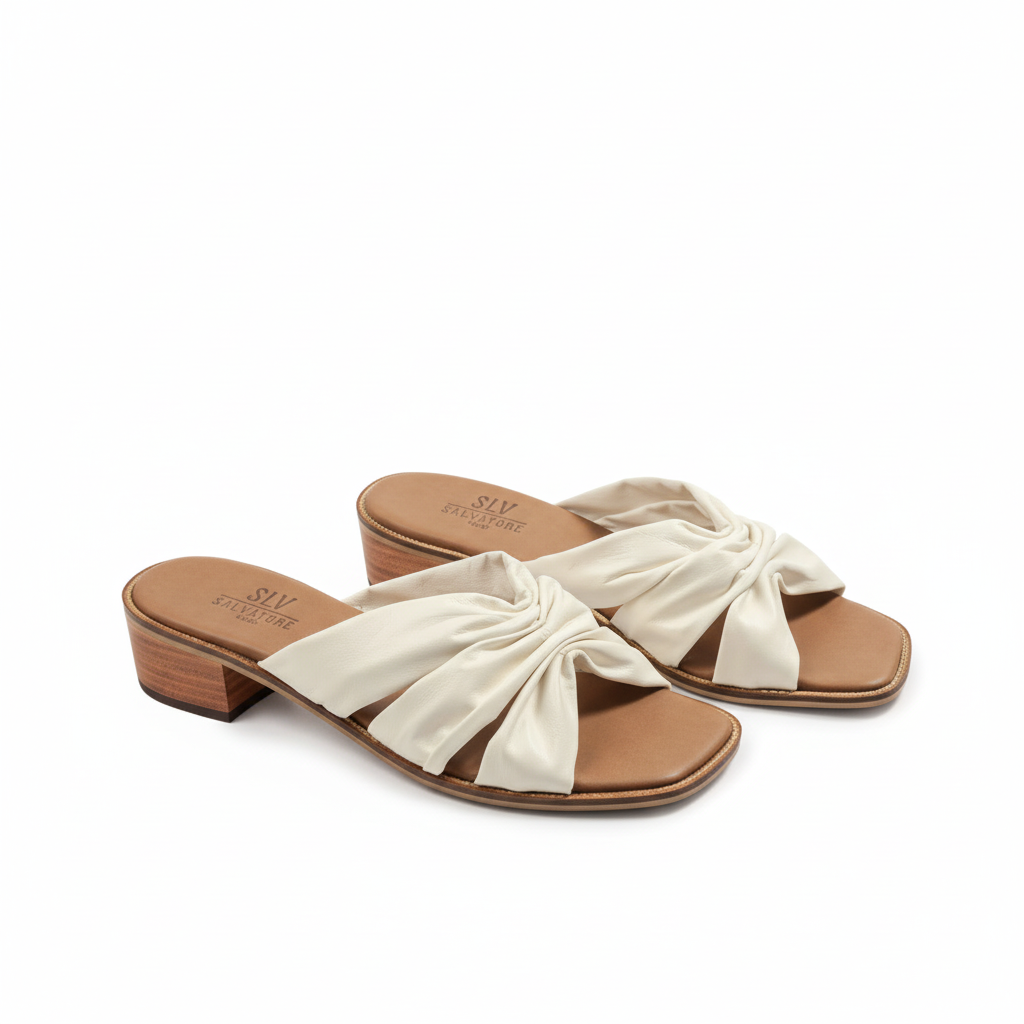 Sandalias 2088 blanco ostra vista lateral