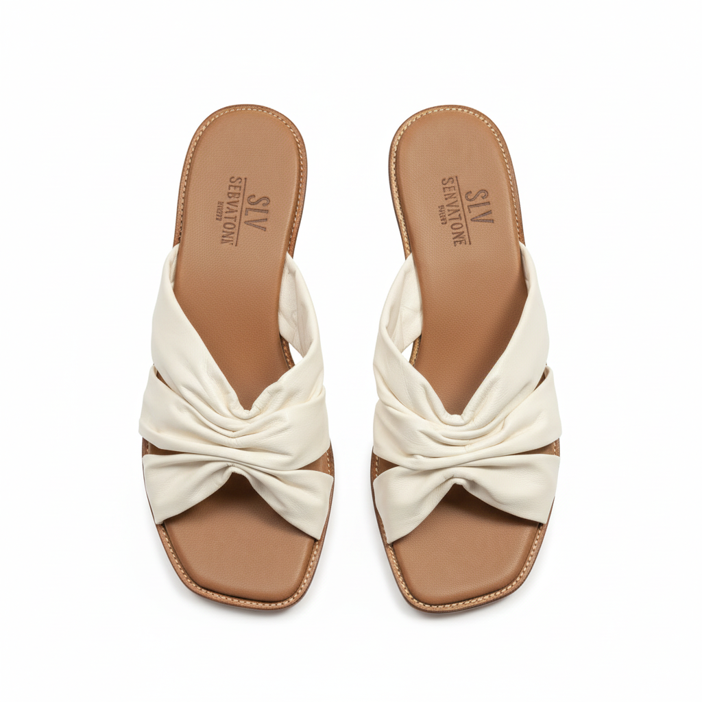 Sandalias 2088 blanco ostra vista superior