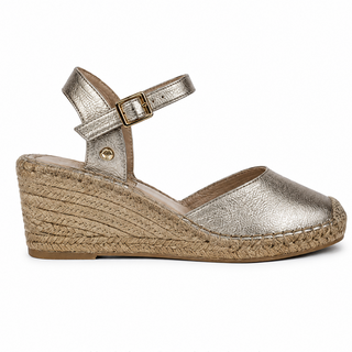 Sandalia de cuña 4417 5.5 de cuero para mujer